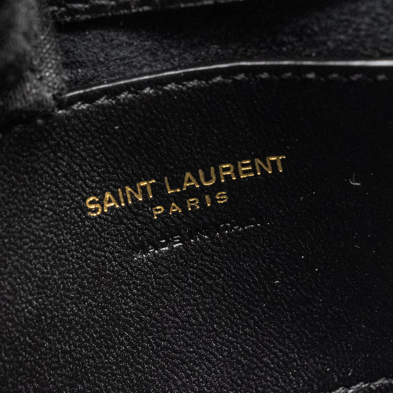 Saint Laurent / YSL Mini LE 5 A 7 Hobo Bag Smooth Calfskin Black GHW
