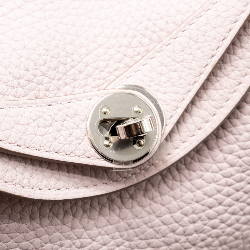 Hermes Mini Lindy Clemence Mauve Pale SHW stamp W