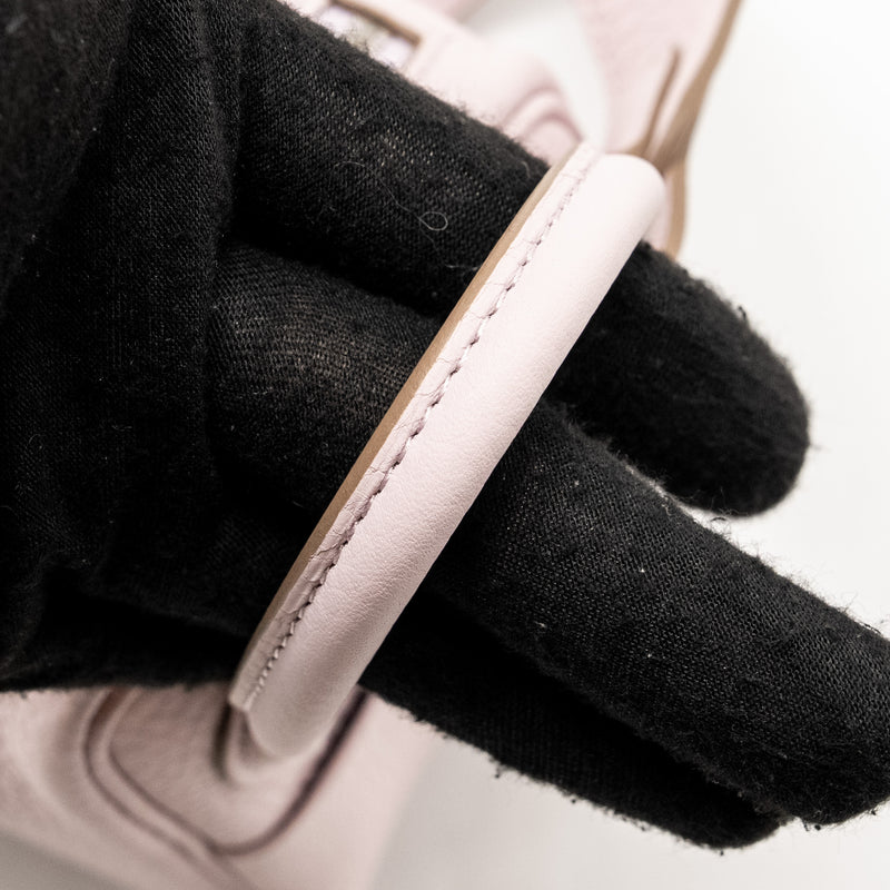 Hermes Mini Lindy Clemence Mauve Pale SHW stamp W