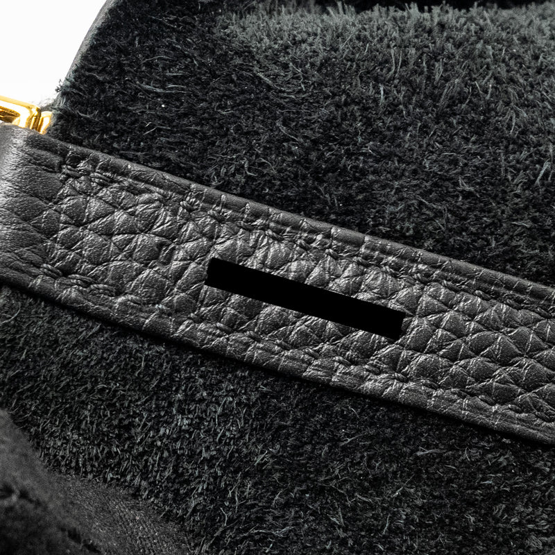 Hermes Picotin 22 Lock Bag Clemence Black GHW Stamp U