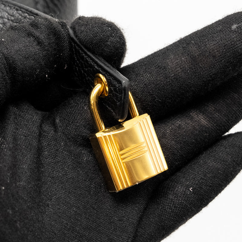 Hermes Picotin 18 Lock Bag Clemence Black GHW STAMP U