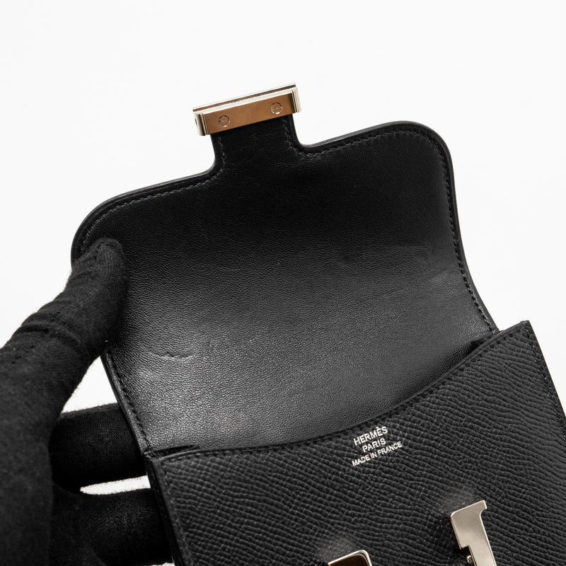 Hermes Constance Slim Epsom Black SHW Stamp Y