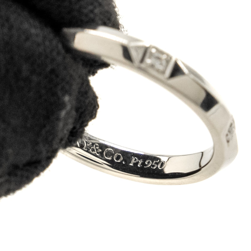 Tiffany Size ~8.5 True Band Ring Platinum, Diamonds