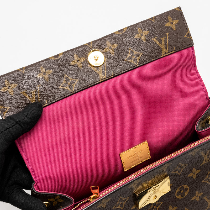 Louis Vuitton Cluny BB Monogram Canvas with Pink Strap GHW