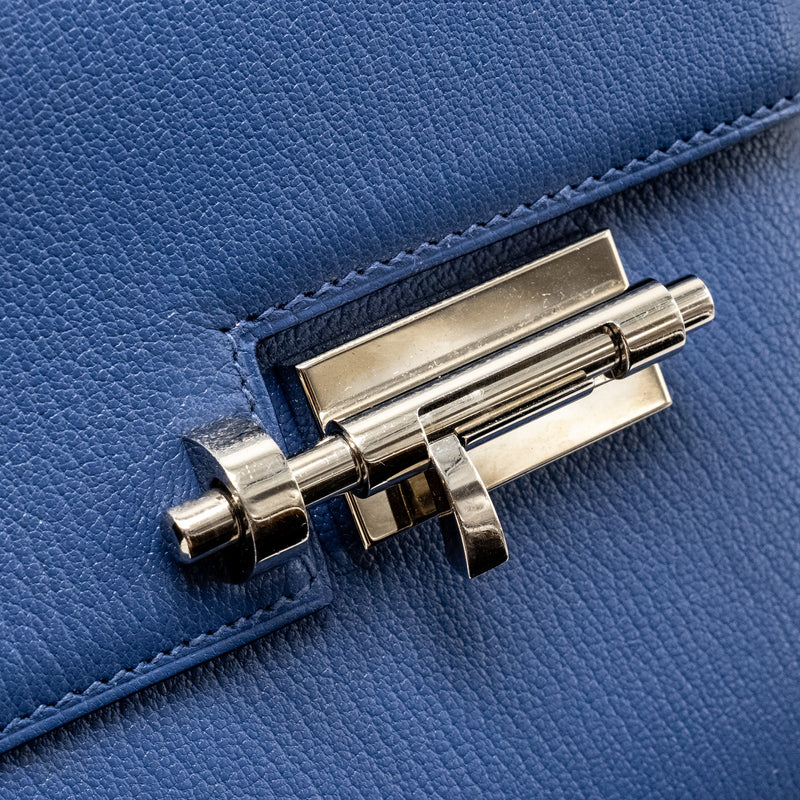 Hermes Mini Verrou Chèvre Mysore Blue Brighton SHW Stamp C