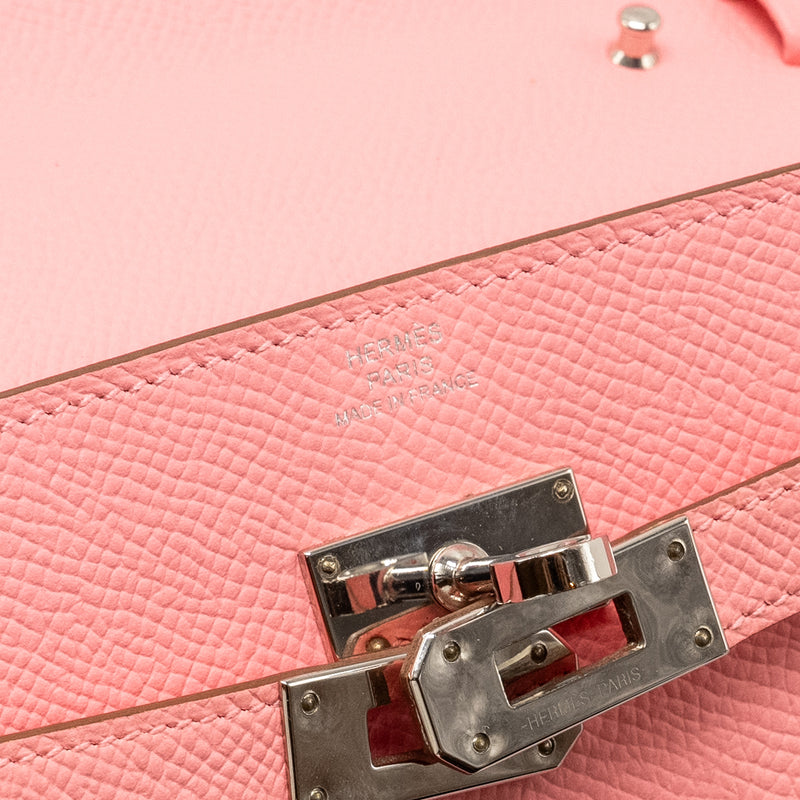 Hermes Kelly To Go Epsom 1Q Rose Confetti SHW Stamp Z