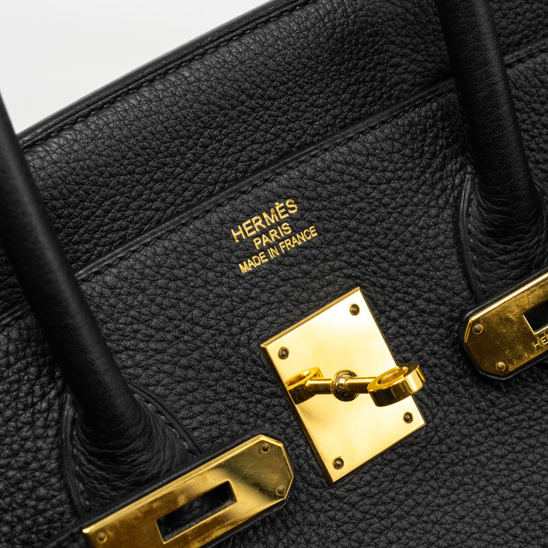 Hermes Birkin 35 Togo Black GHW Stamp Square O