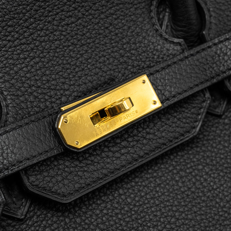 Hermes Birkin 35 Togo Black GHW Stamp Square O