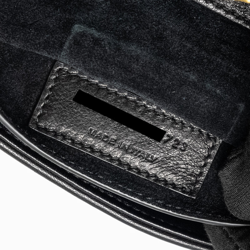 Saint Laurent/YSL LE 57 Quilted Hobo Shoulder Bag Lambskin Black Multicolour Hardware