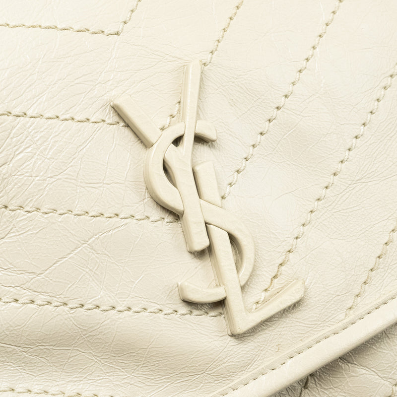 Saint Laurent/ YSL Medium Niki Calfskin White SHW