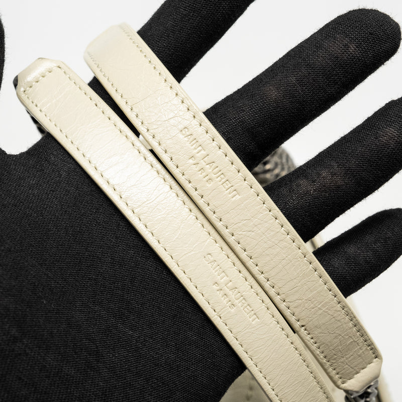 Saint Laurent/ YSL Medium Niki Calfskin White SHW