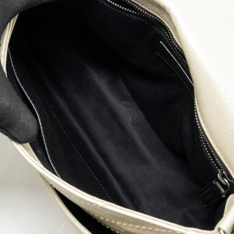 Saint Laurent/ YSL Medium Niki Calfskin White SHW
