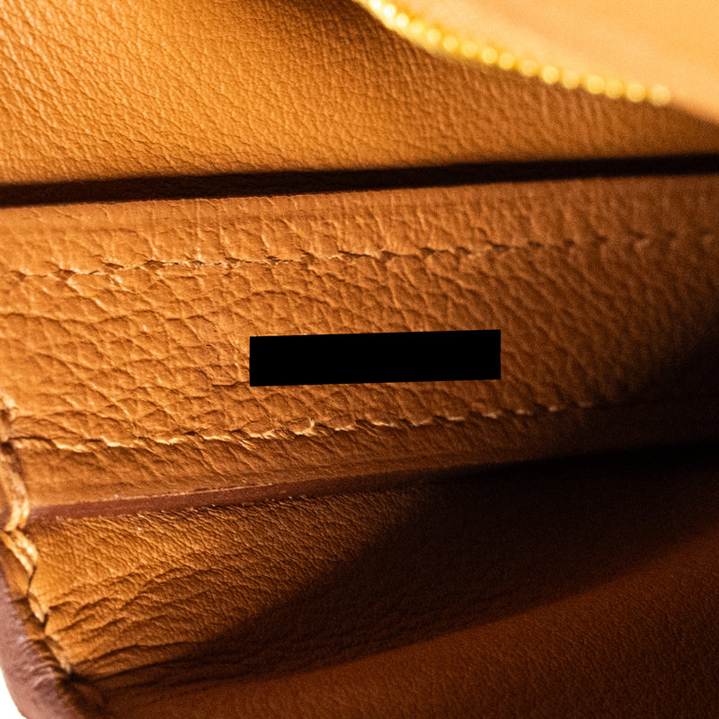 Hermes Mini 24/24 2424-21 Bag Evercolor/ Swift Gold GHW Stamp B
