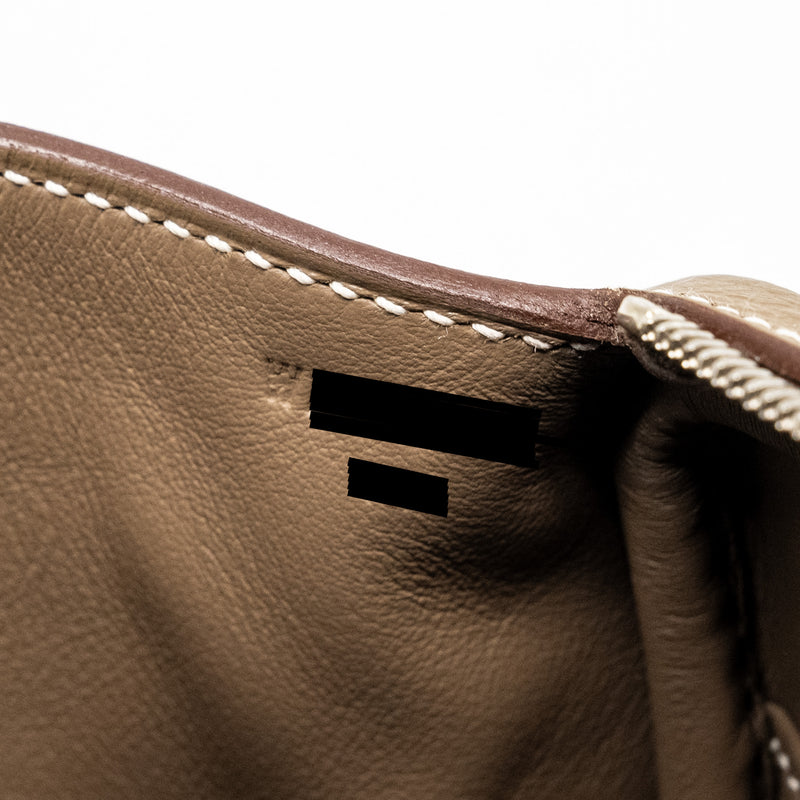 Hermes Mini Lindy Clemence Etoupe SHW Stamp W