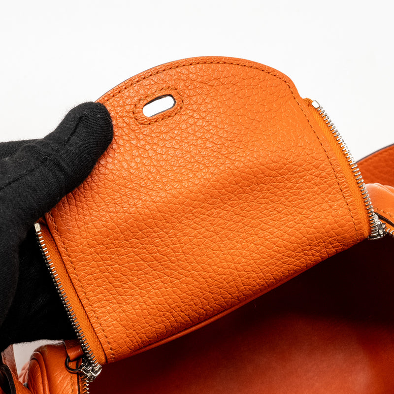Hermes mini Lindy Clemence Feu SHW Stamp Z