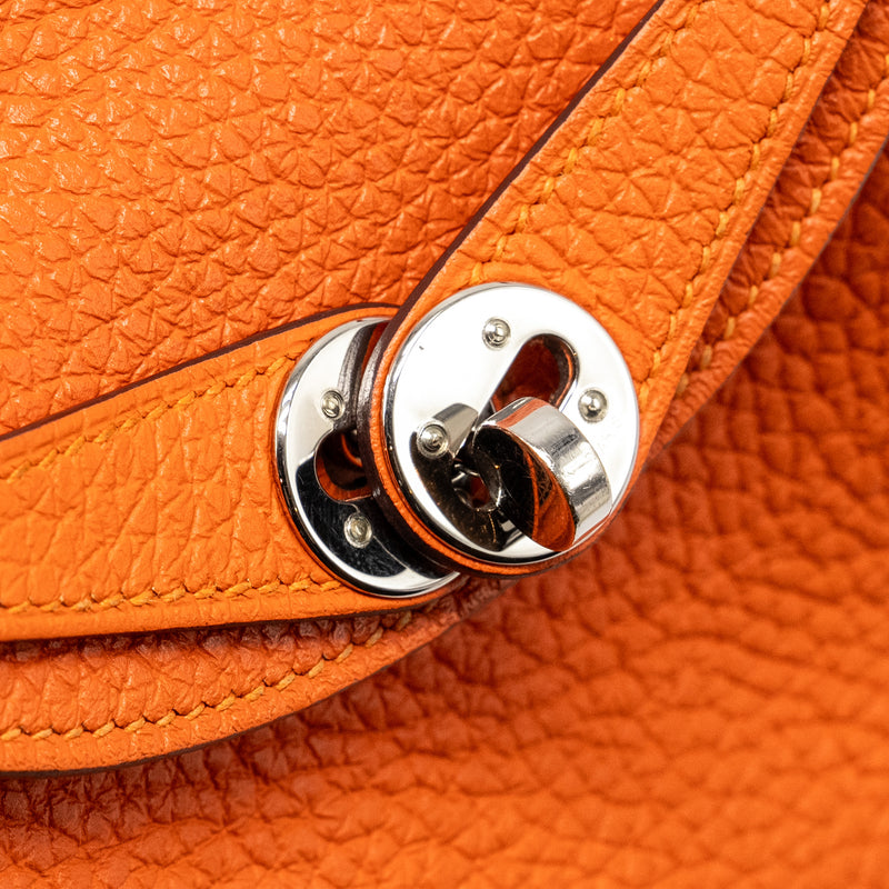 Hermes mini Lindy Clemence Feu SHW Stamp Z