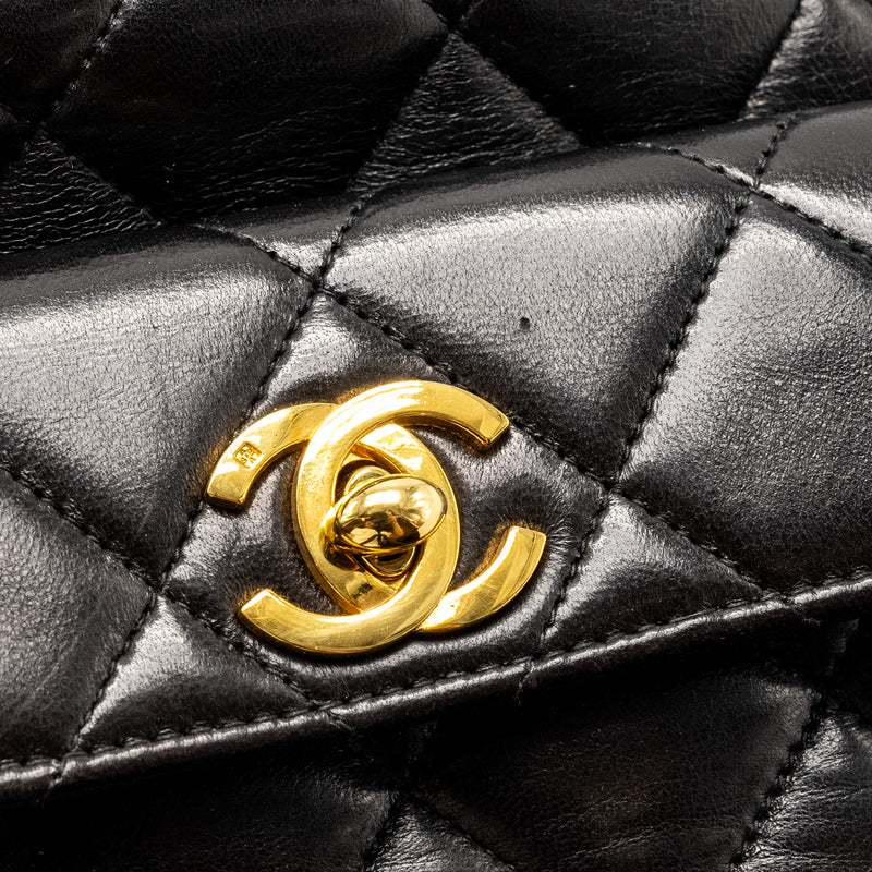 Chanel Vintage Duma Backpack Lambskin Black GHW