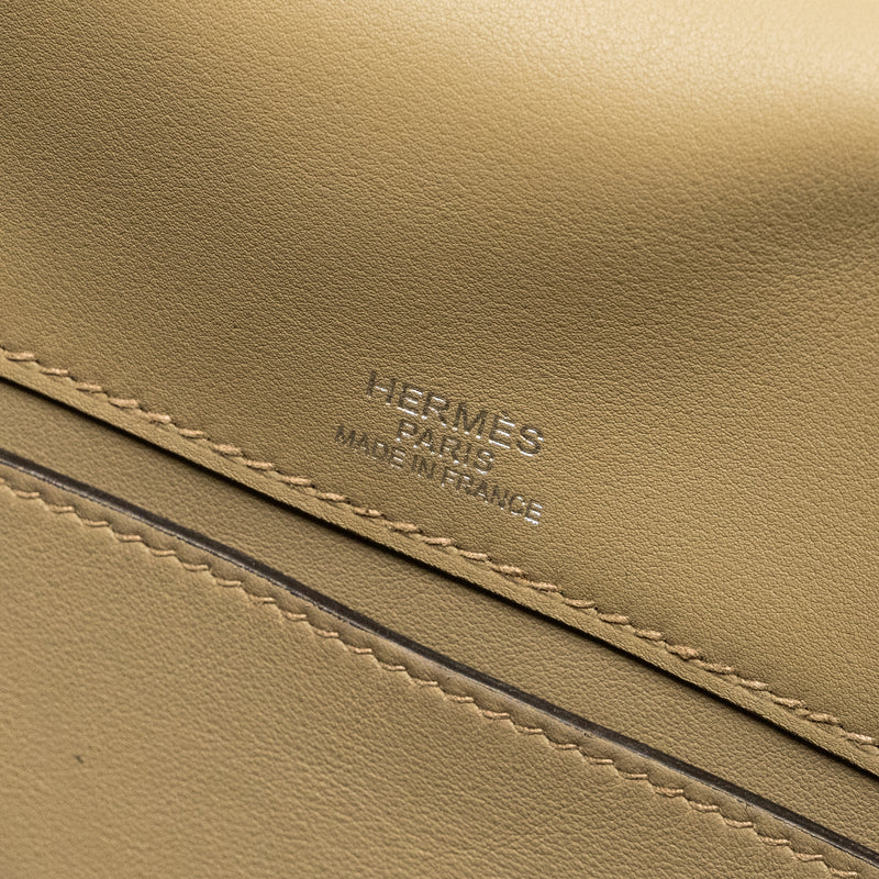 Hermes Maxi Kelly 42 Grizzly/Swift Gris Caillou / Beige Marfa SHW Stamp W