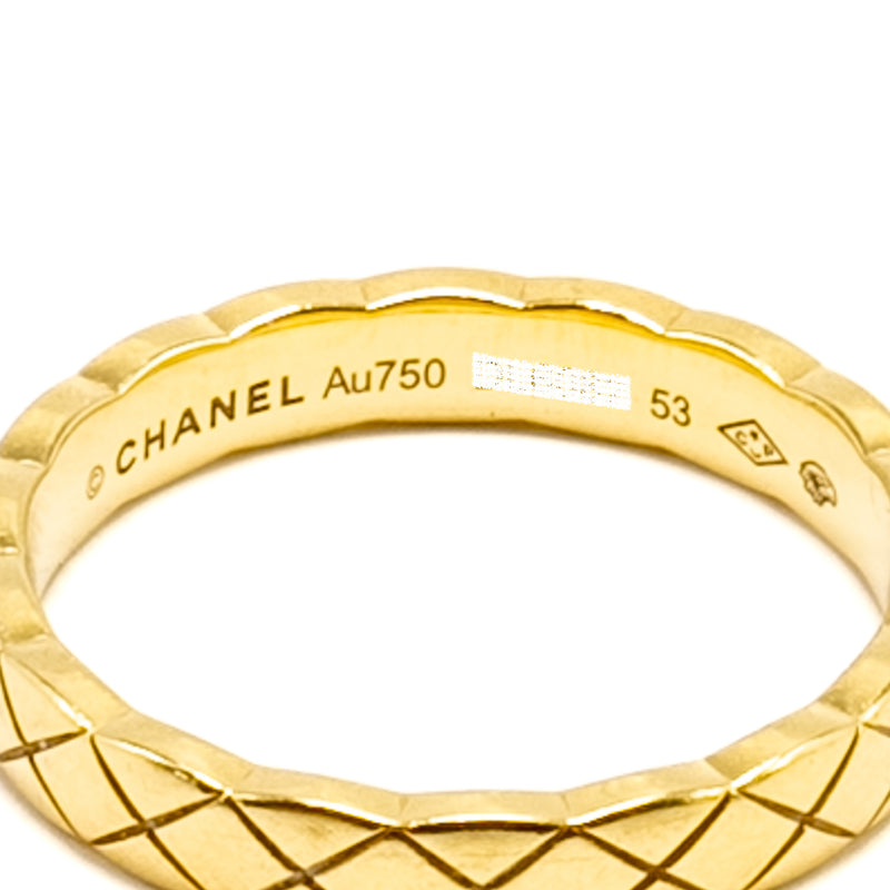 Chanel size 53 coco crush ring 18k yellow gold