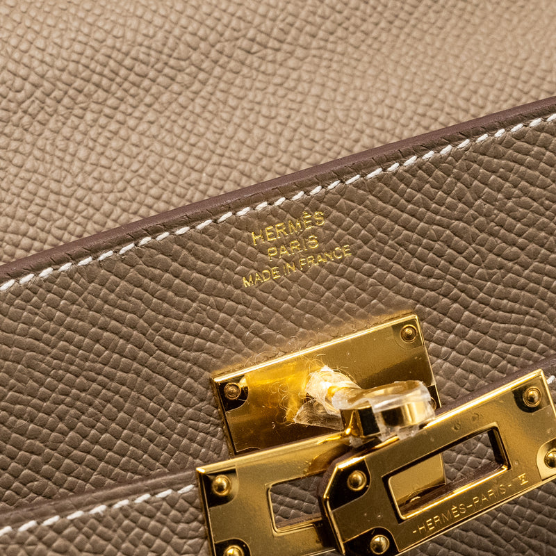 Hermes Kelly to Go Epsom Etoupe GHW Stamp B