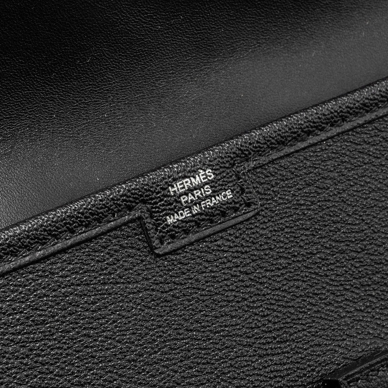 HERMES Jige Elan 29 Chèvre Chandra Black Stamp C