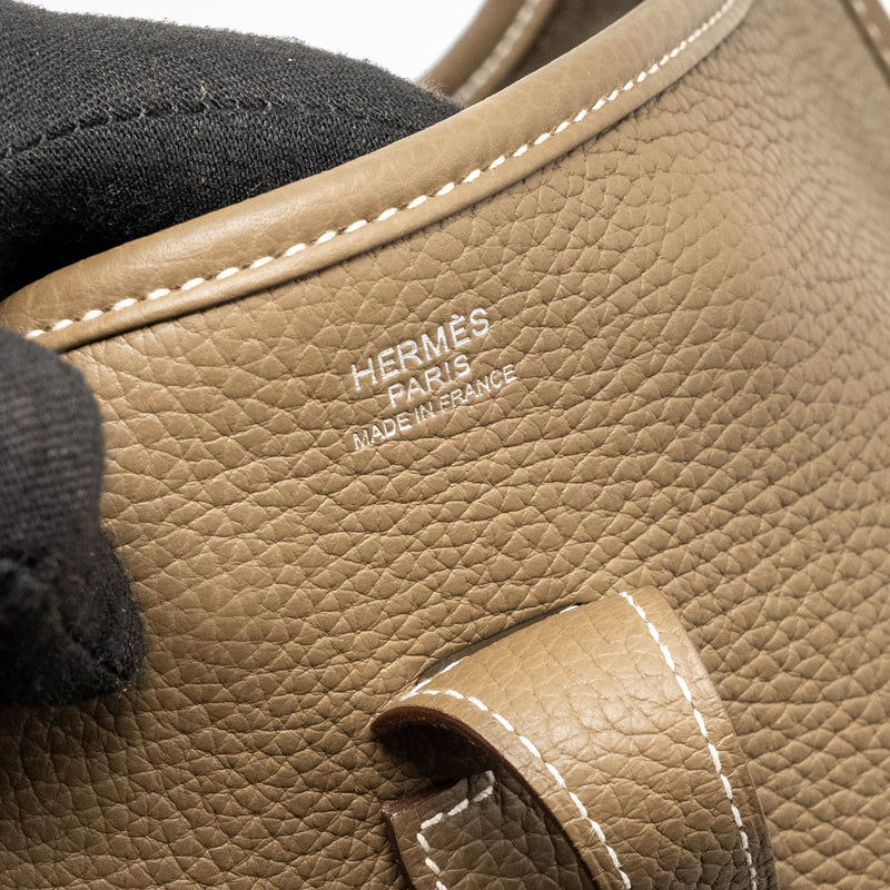 Hermes Evelyne 29 Clemence Etoupe SHW Stamp Z