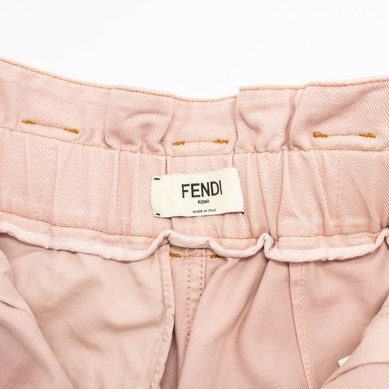 Fendi Size 38 Denim Jacket and Skirt Cotton/Calfskin Pink