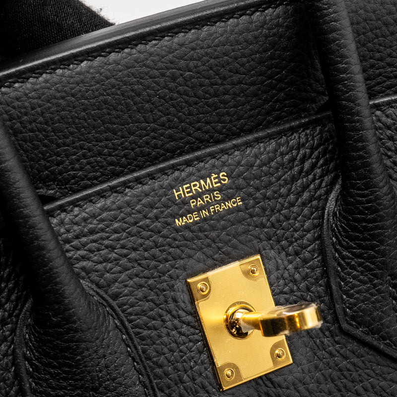 Hermes Birkin 25 Togo Black GHW Stamp W