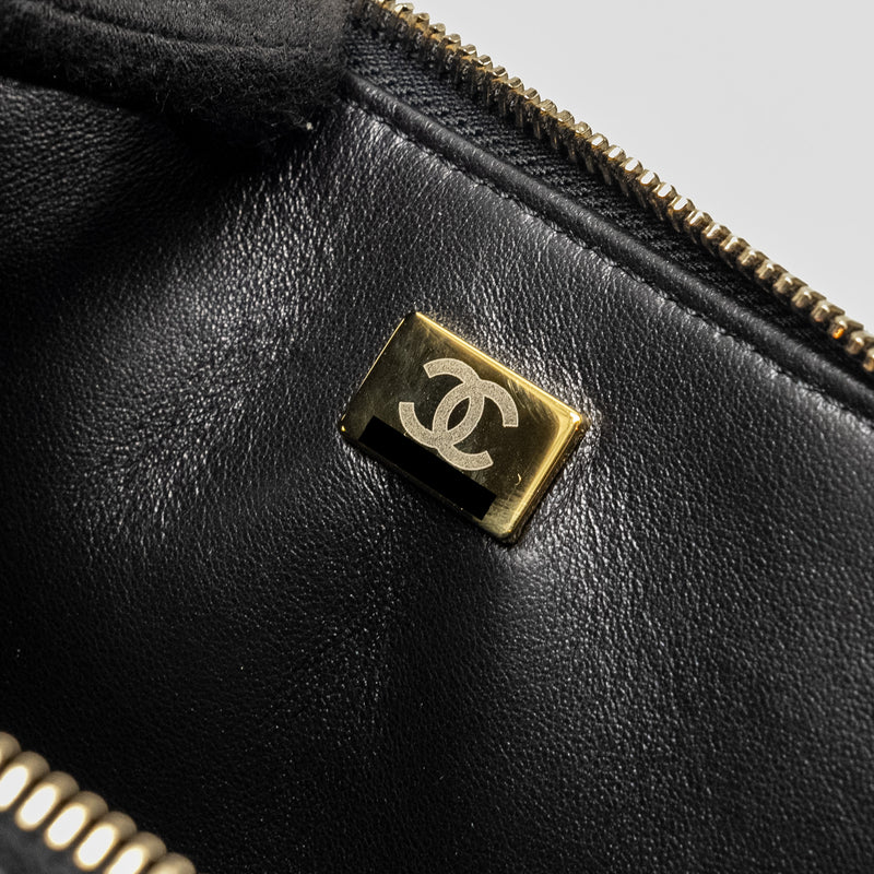 CHANEL 22s Letter Top Handle Small Vanity Case Caviar Black Brushed GHW (Microchip)