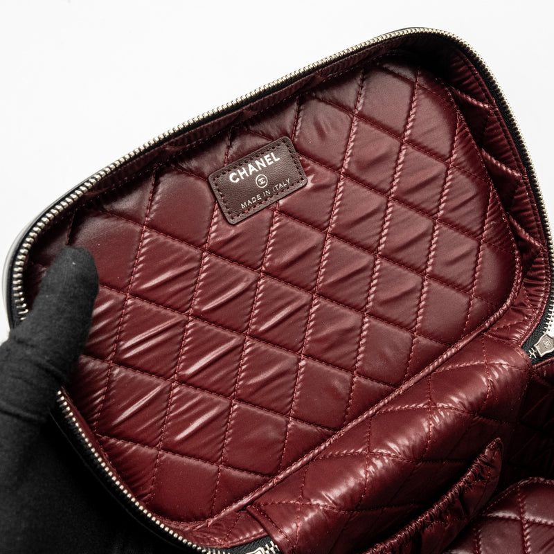 CHANEL Quilted Vanity Case Lambskin Black SHW