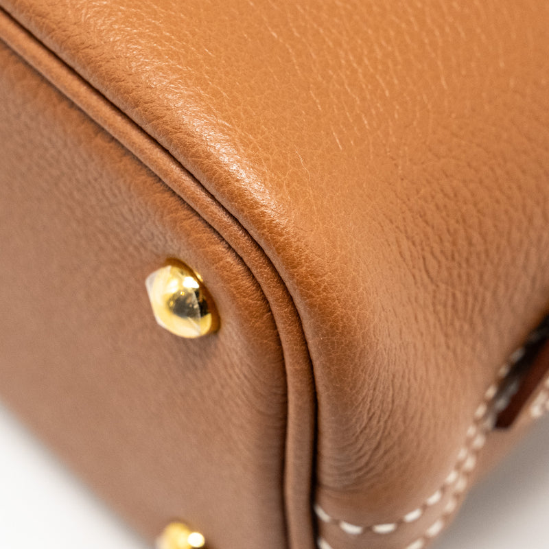 Hermes mini Bolide Evercolor Gold GHW Stamp W