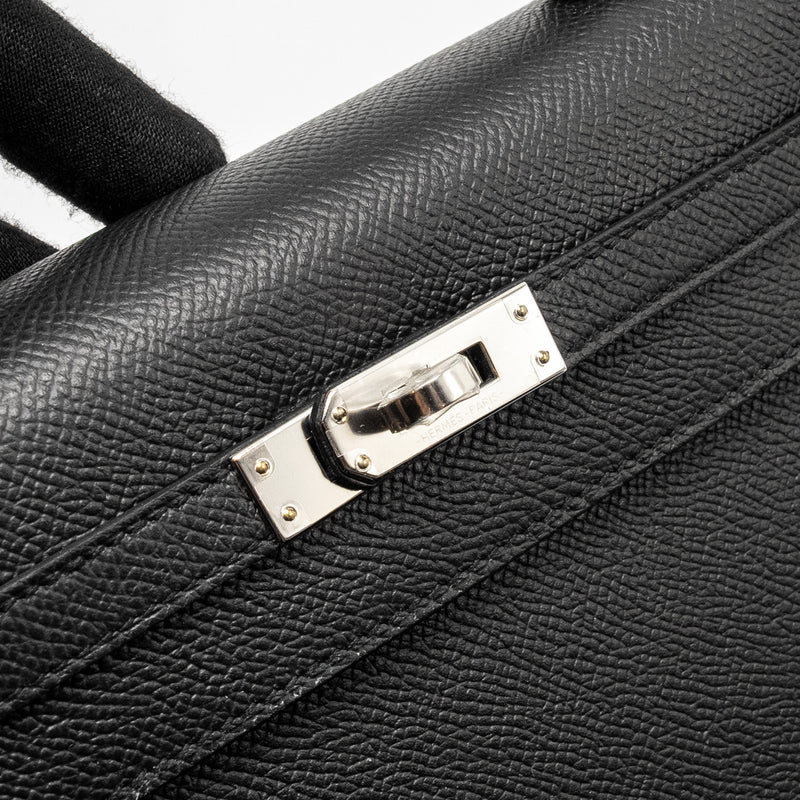 Hermes Kelly 25 Epsom Black SHW stamp W