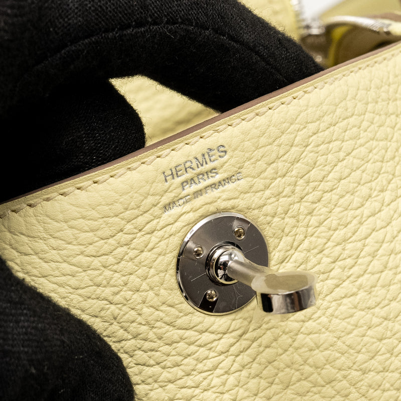 Hermes Mini Lindy II Clemence Jaune Milton SHW Stamp W