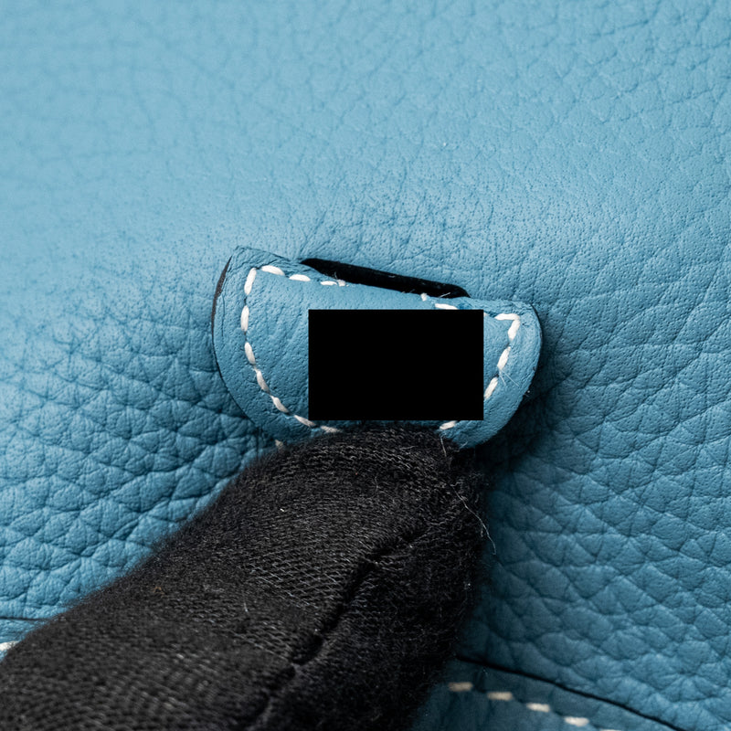 Hermes Mini Evelyne Clemence New Blue Jean SHW Stamp W