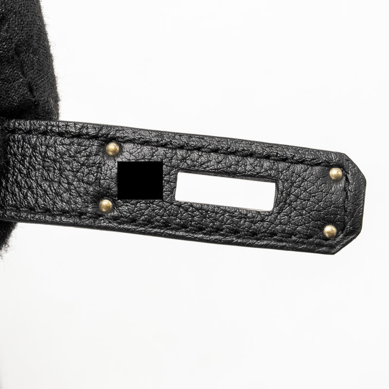 Hermes Birkin 35 Togo Black SHW STAMP Square R