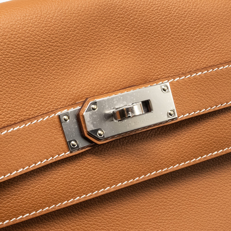 HERMES KELLY Messenger PM Bag Evercolor Gold SHW Stamp W