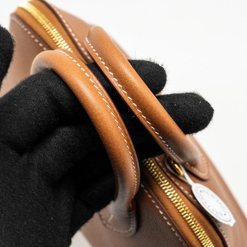 Hermes mini Bolide Evercolor Gold GHW Stamp W