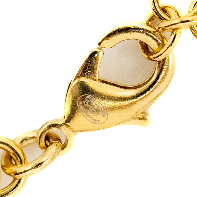 Chanel CC Logo Dropped Necklace/Chocker Multicolour Crystal Gold Tone