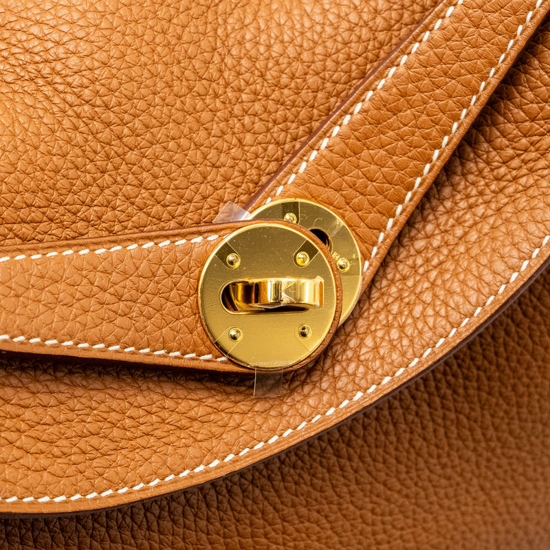 Hermes Lindy 30 Clemence Gold GHW Stamp A