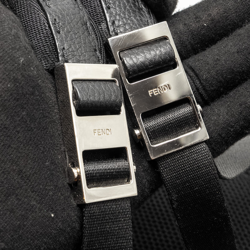 FENDI Large Backpack Calfskin/ Fur/ Crocodile Multicolor SHW