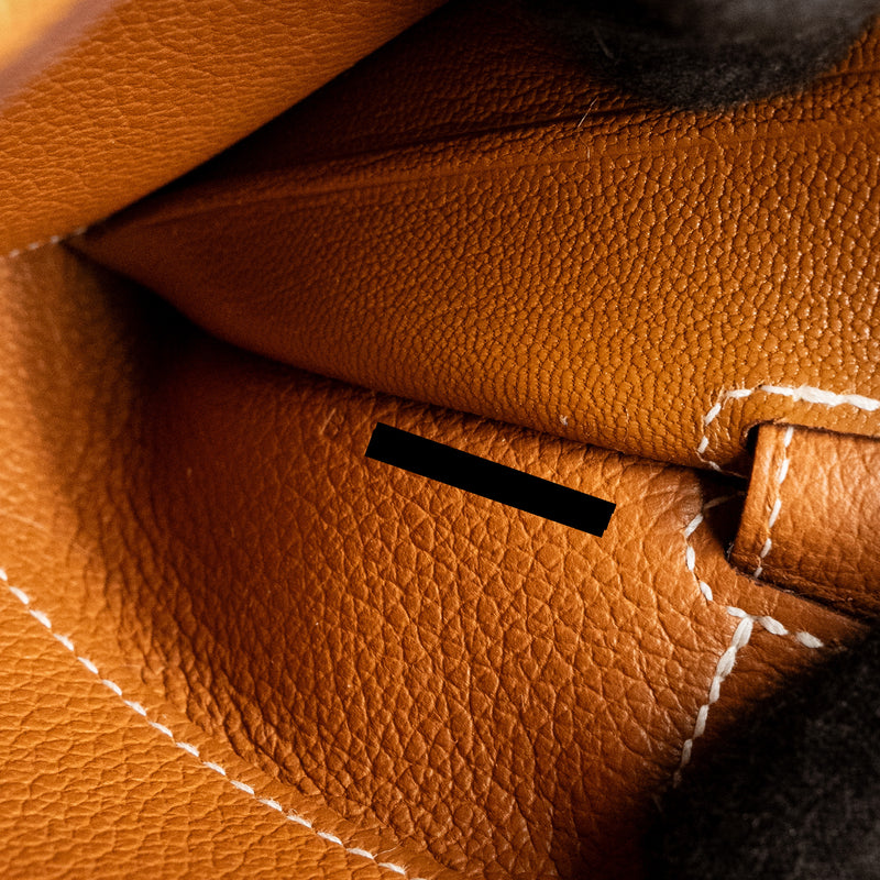 Hermes Kelly to Go Evercolor Gold GHW Stamp B