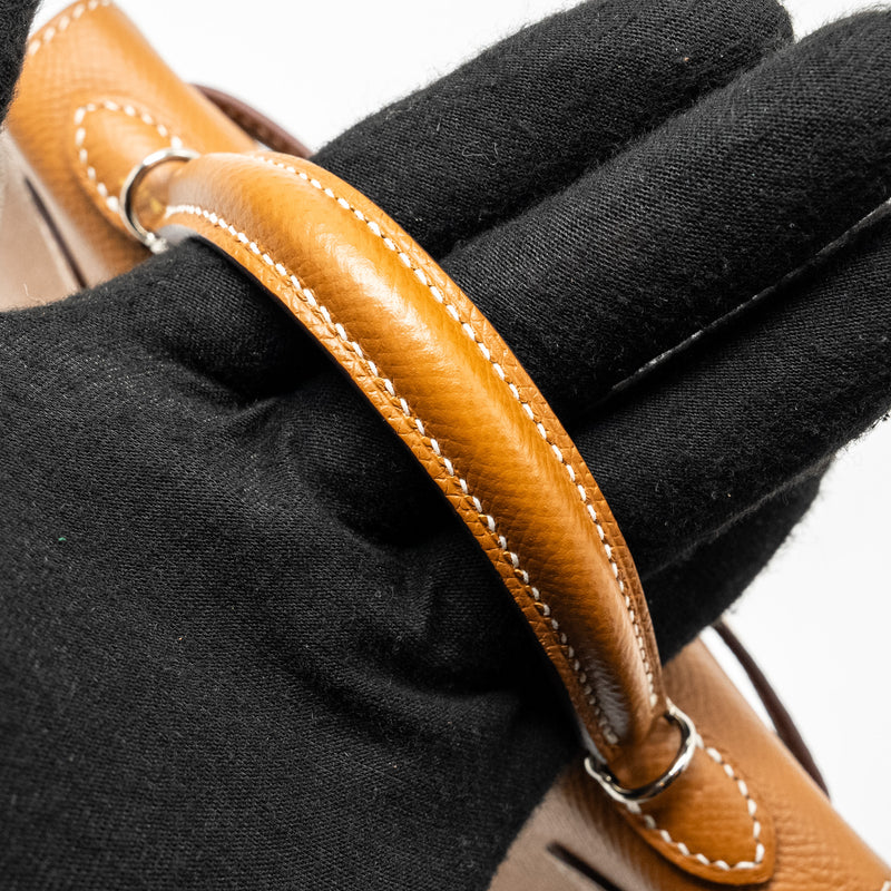 Hermes Mini Kelly II Epsom Gold SHW STAMP U