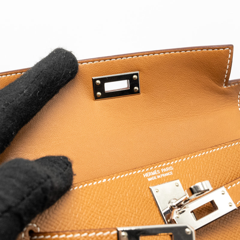 Hermes Mini Kelly II Epsom Gold SHW STAMP U