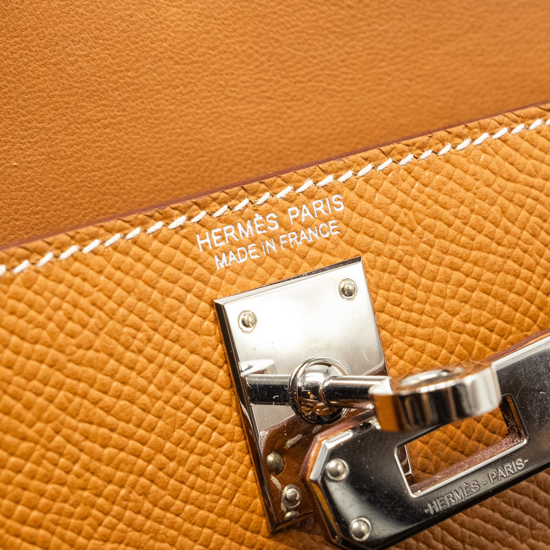 Hermes Mini Kelly II Epsom Gold SHW STAMP U