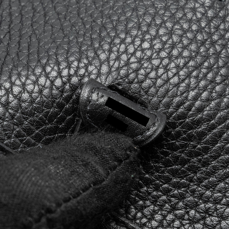 Hermes Mini Evelyn Clemence Black GHW Stamp Y