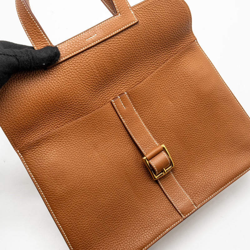 Hermes Halzan 31 Clemence Gold GHW Stamp D
