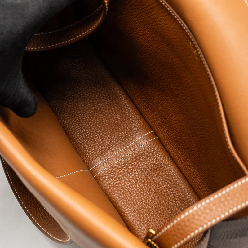 Hermes Halzan 31 Clemence Gold GHW Stamp D