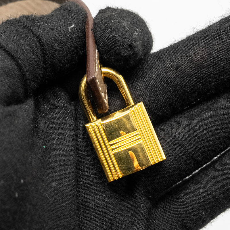 Hermes Picotin 18 Lock Bag Clemence Etoupe GHW Stamp D