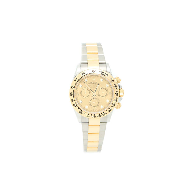 Rolex Cosmograph Daytona Oystersteel/Yellow Gold 40MM Champagne Colour Dial with Diamonds M116503-0006