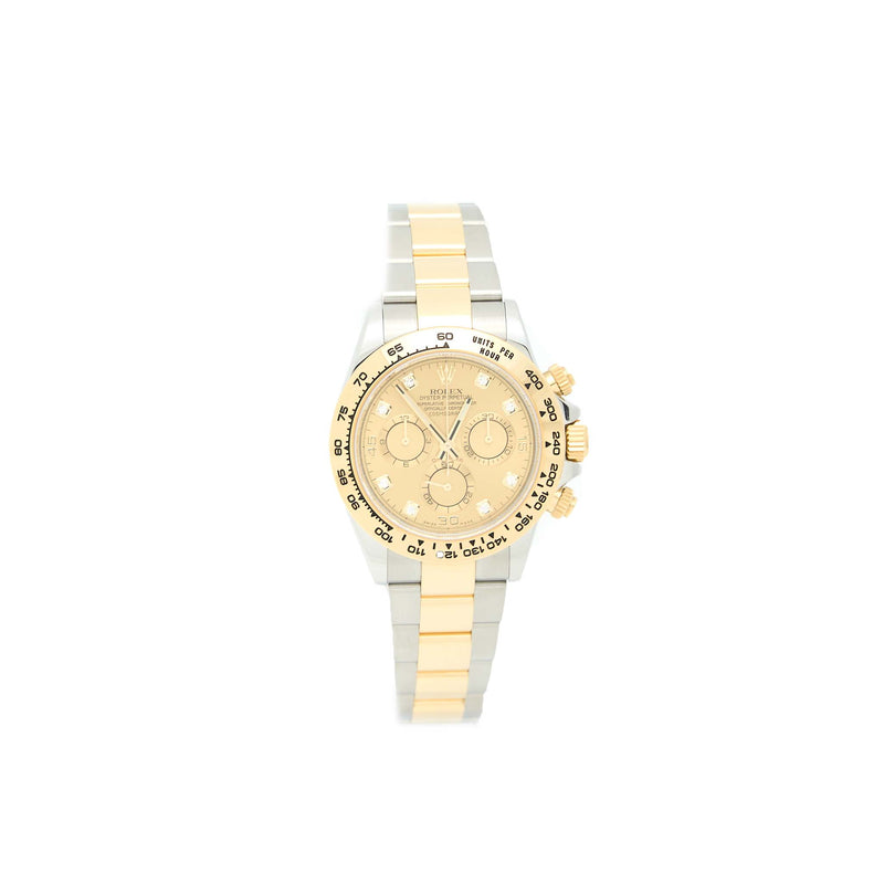 Rolex Cosmograph Daytona Oystersteel/Yellow Gold 40MM Champagne Colour Dial with Diamonds M116503-0006